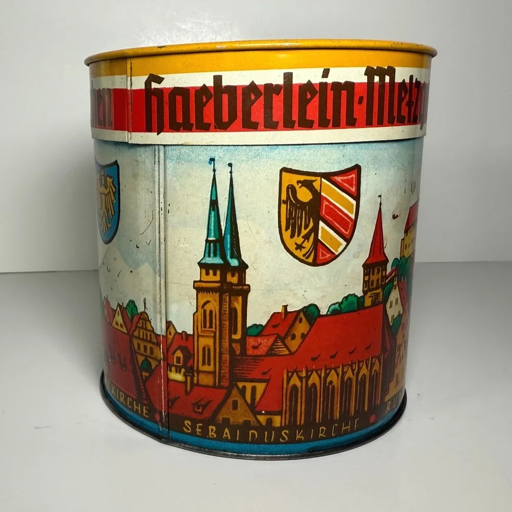Vintage Haeberlein-Metzger Nurnberger Lebkuchen Tin Nuremberg German City Scenes